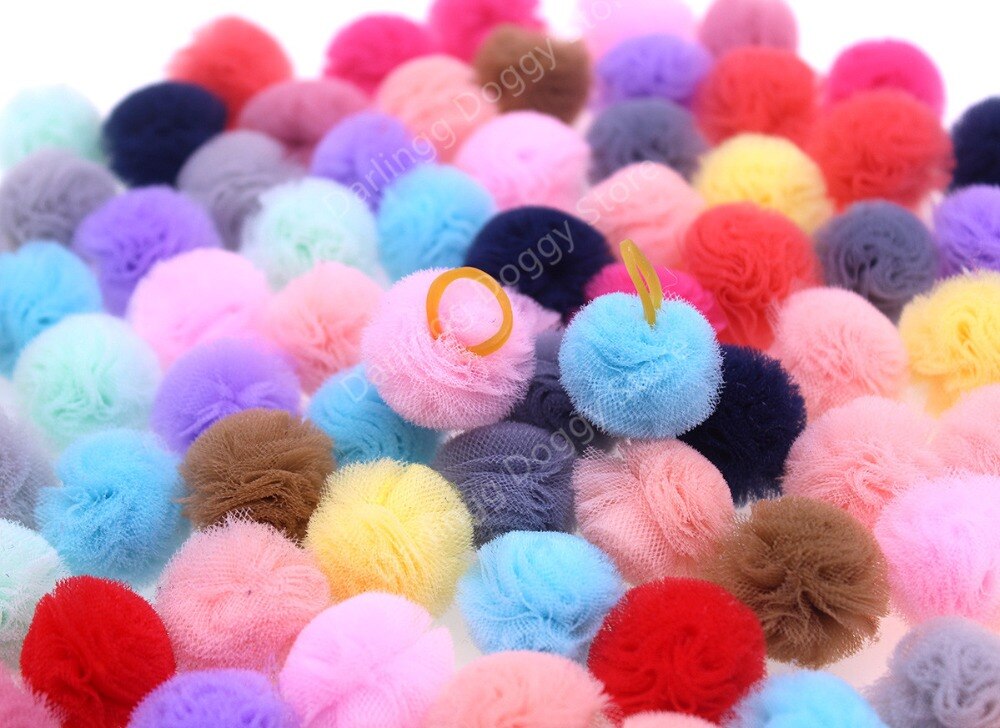 100 uds/50 pares bonito perrito de mascota perro arcos del pelo de Color brillante perro moños de acicalamiento de perro, accesorios para el cabello para pequeños suministros para mascotas perros