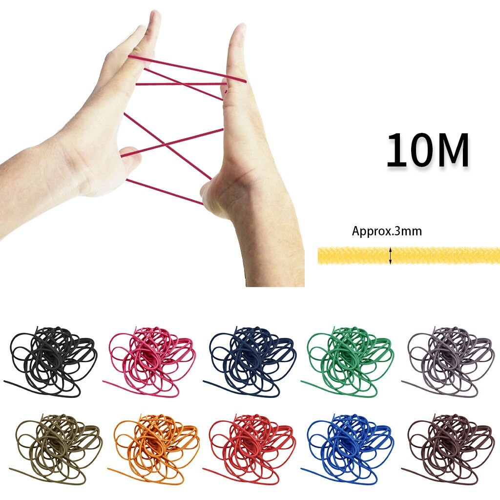 3mm THIN FINE ROUND ELASTIC STRETCH BUNGEE SHOCK CORD 11 COLOURS length 5/10M DIY Elastic Round Elastic Band Sewing accessories#