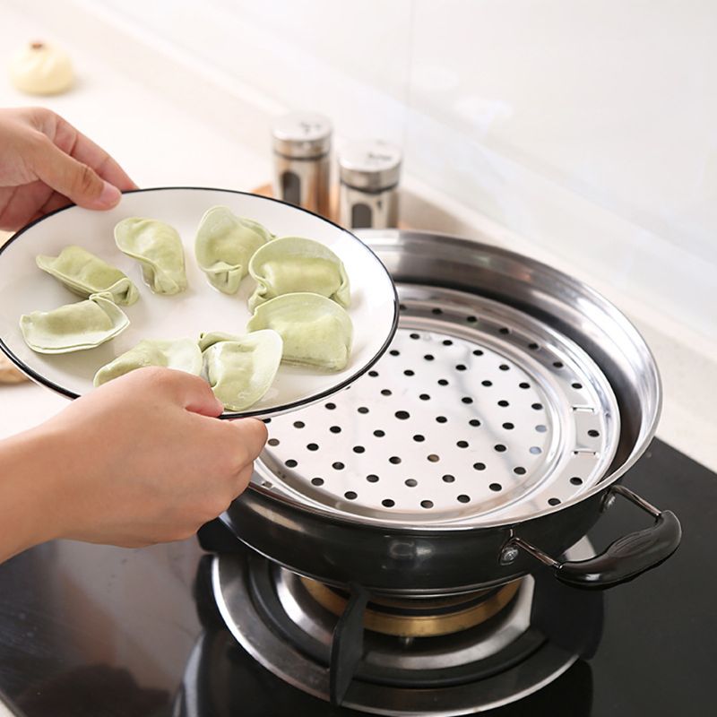 Bandeja de vapor de acero inoxidable multifuncional, soporte duradero para cocinar al vapor, utensilios de cocina, accesorios de cocina, 1 ud.