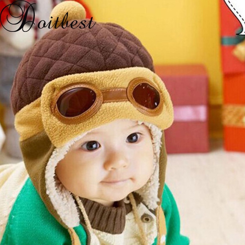 Doitbest-gorro de bombardero para bebé de 2 a 5 años, para las orejas con solapa gorros de lana, para interior de invierno