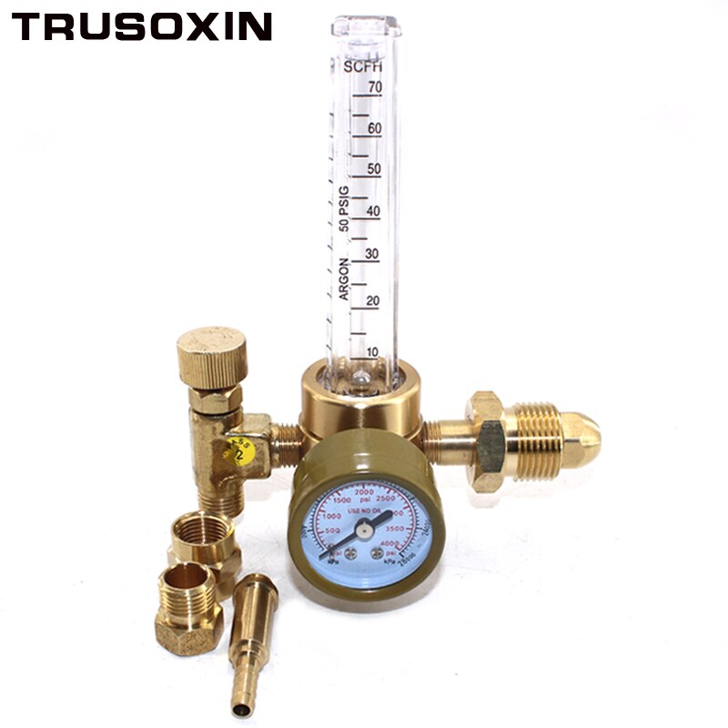 CO2 Argon Pressure Reducer Flow Meter Control Valve Regulator Reduced Pressure Gas Flowmeter Welding Flowmeter Weld Gauge