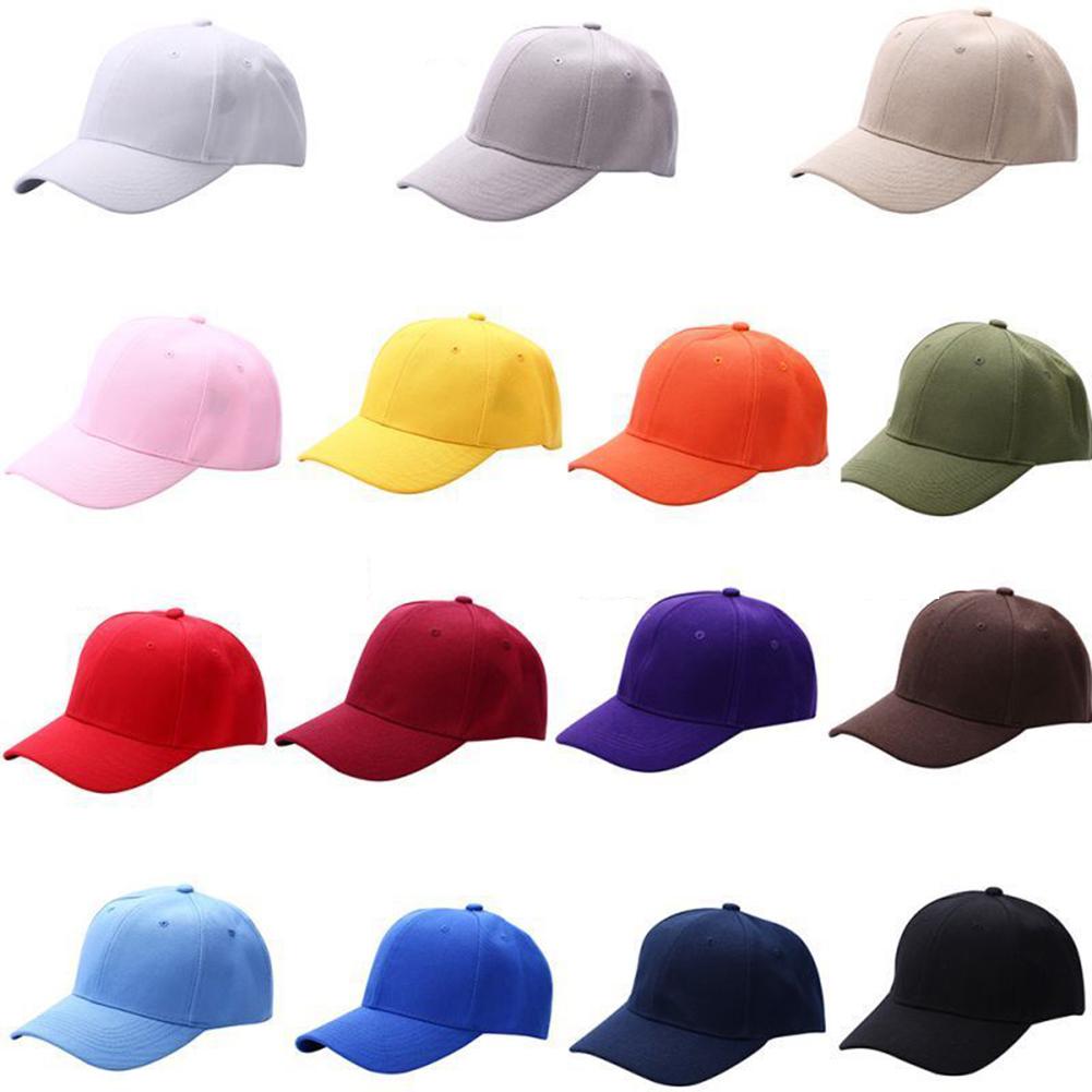 Kvinder mænd hat buet solskærm lys bord ensfarvet baseball cap mænd cap udendørs sol hat justerbar sport baseball cap