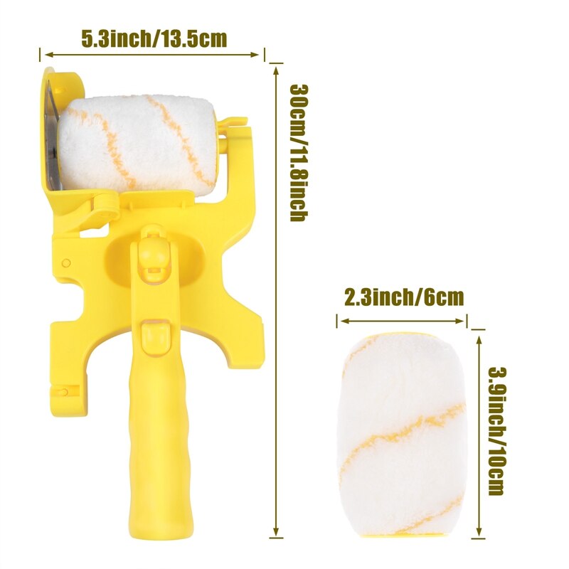 11Pcs Paint Roller Brush Set Multifunctional Hand-Held Clean-Cut Paint Edger Roller Brush Portable Home Improvement Tool