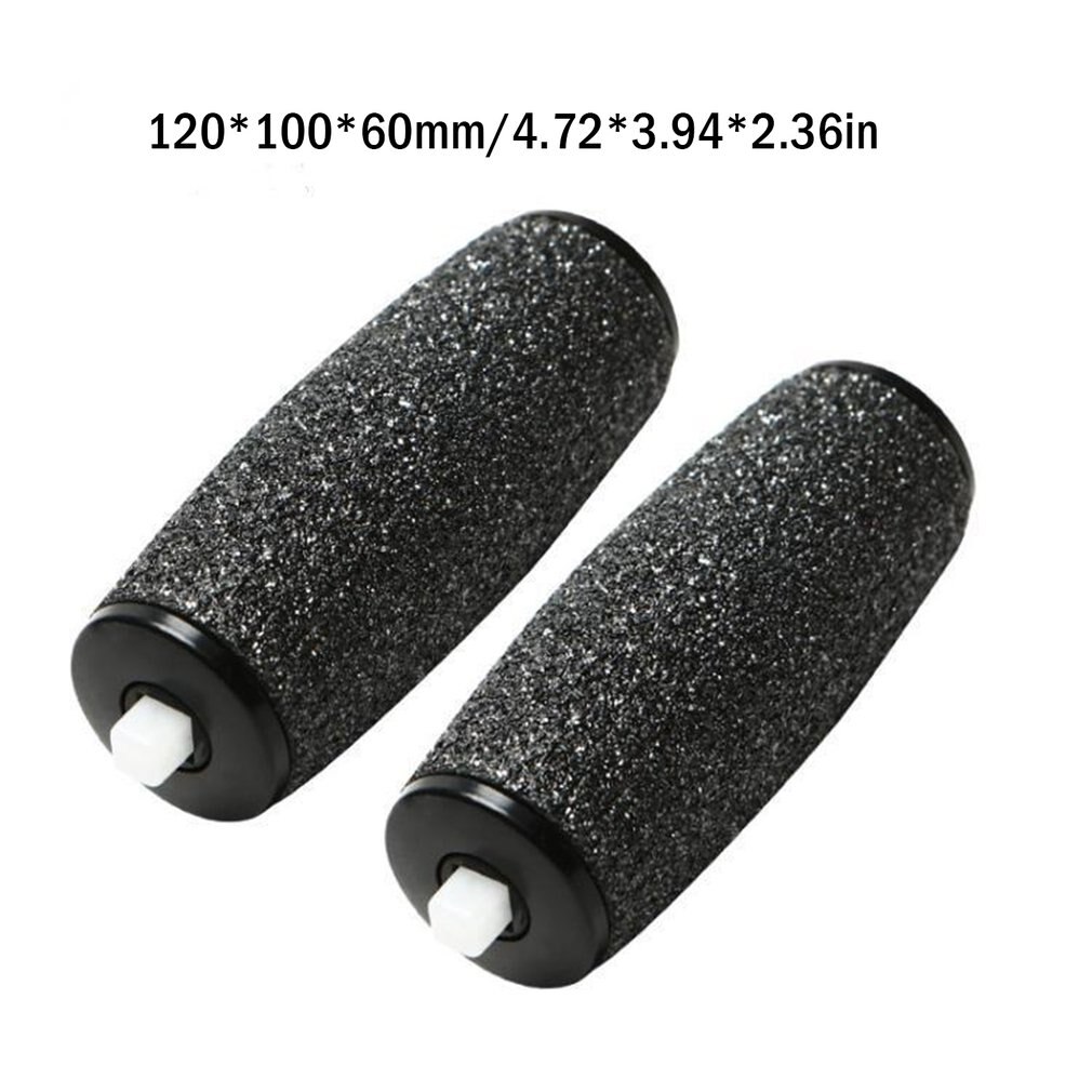 Replacement Roller Heads 2Pcs / Pair For Scholls Velvet Smooth Electric Foot File Express For Pedi Skin Remover