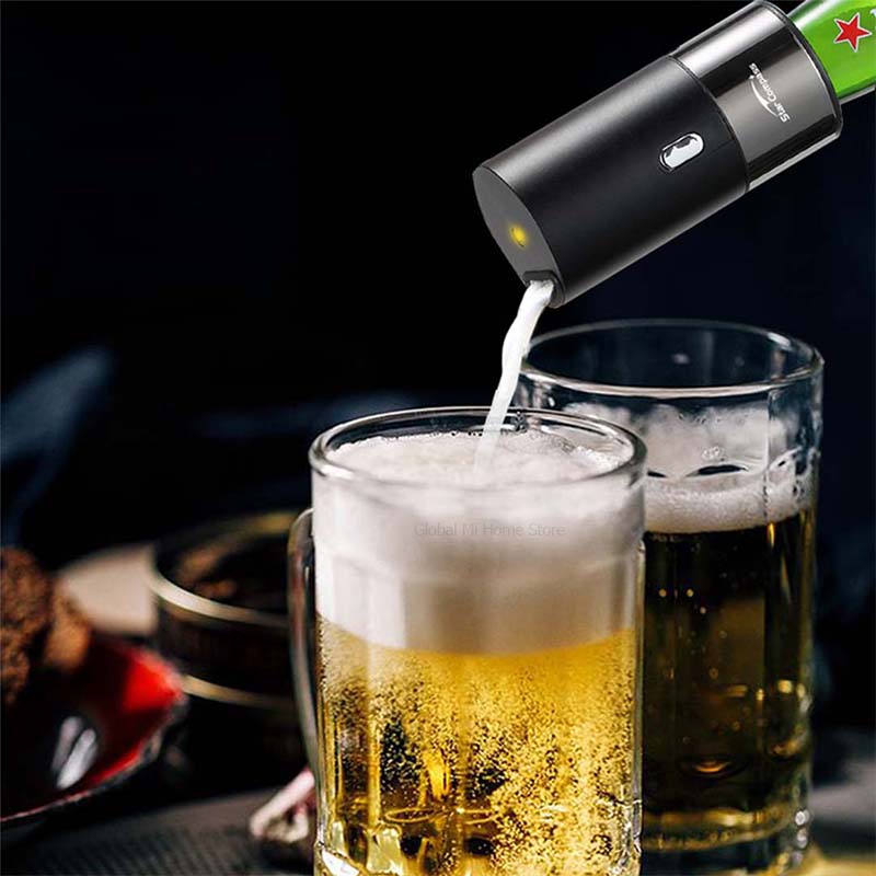 Starcompass Portatile Schiuma della Birra Macchina per Usi Speciali per Bottiglia di Birra e di Birra In Lattina di Birra Portatile Macchina di Schiuma Bilancia Gyro