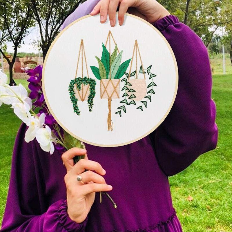 Circle Embroidery Kits ,Embroidery Set,Needlework Embroidery, Cross Stitch Kits, Embroidery For Beginner, DIY Art Sewing Craft