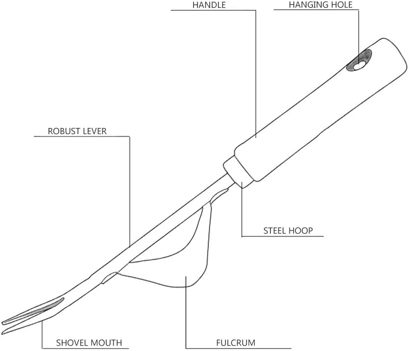 Stainless Steel Garden Weeder Tool Wooden Handle Weeder Ripper Manual Weeding Gardening Tools Hand Tool