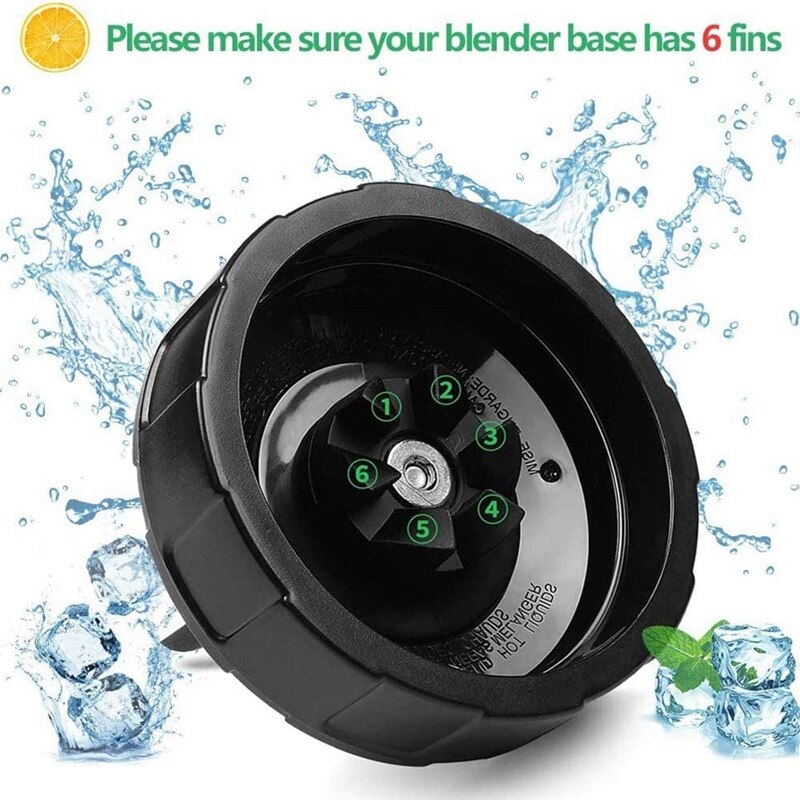 for Ninja 6Fins Replacement Extractor Blade, Ninja Bottom Blade 6 Fins Replacement Extractor Blade