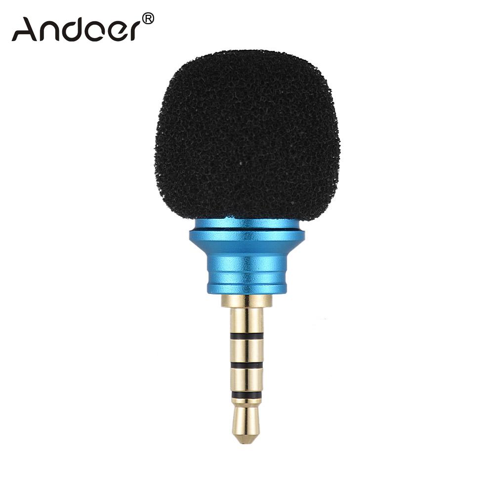 Andoer EY-610A Mobiel Smartphone Draagbare Mini Omni-Directionele Microfoon Microfoon Voor Recorder Voor Iphone 5 6 Samsung Huawei