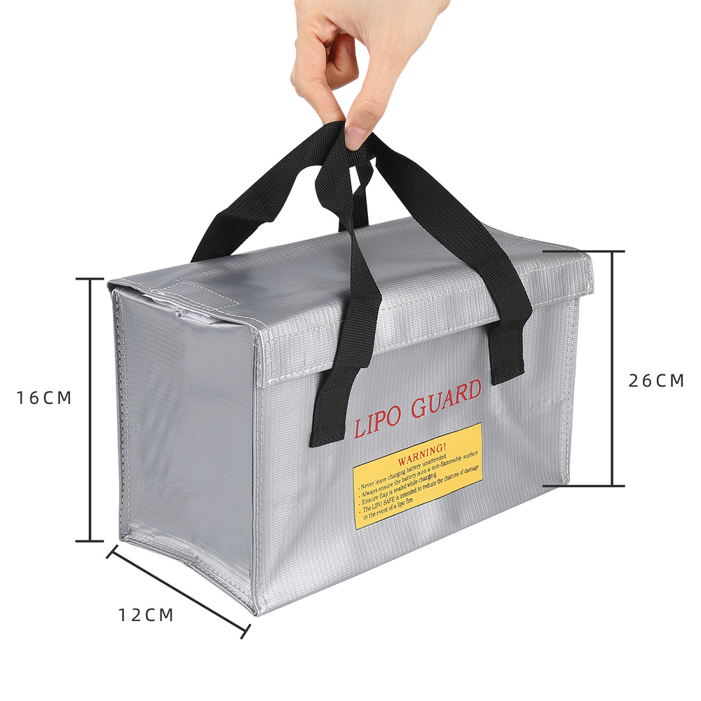 185x75x60mm carré RC LiPo sac de sécurité batterie sécurité ignifuge antidéflagrant garde batterie Protection sac de charge pour jouet RC: Kaki