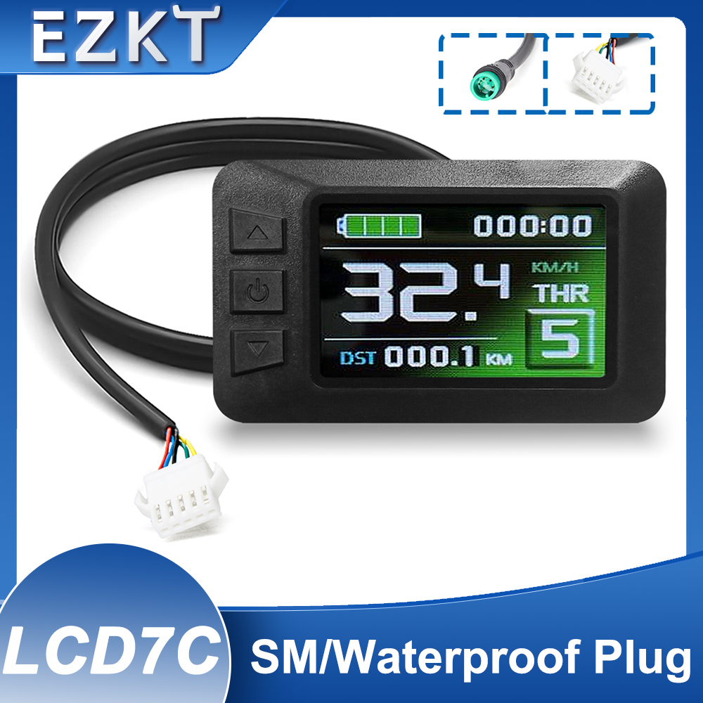 KT Ebike Display LCD7C TFT 24V/36V/48V Electric Bicycle Panel LCD Display Smart Control Ebike LCD Display