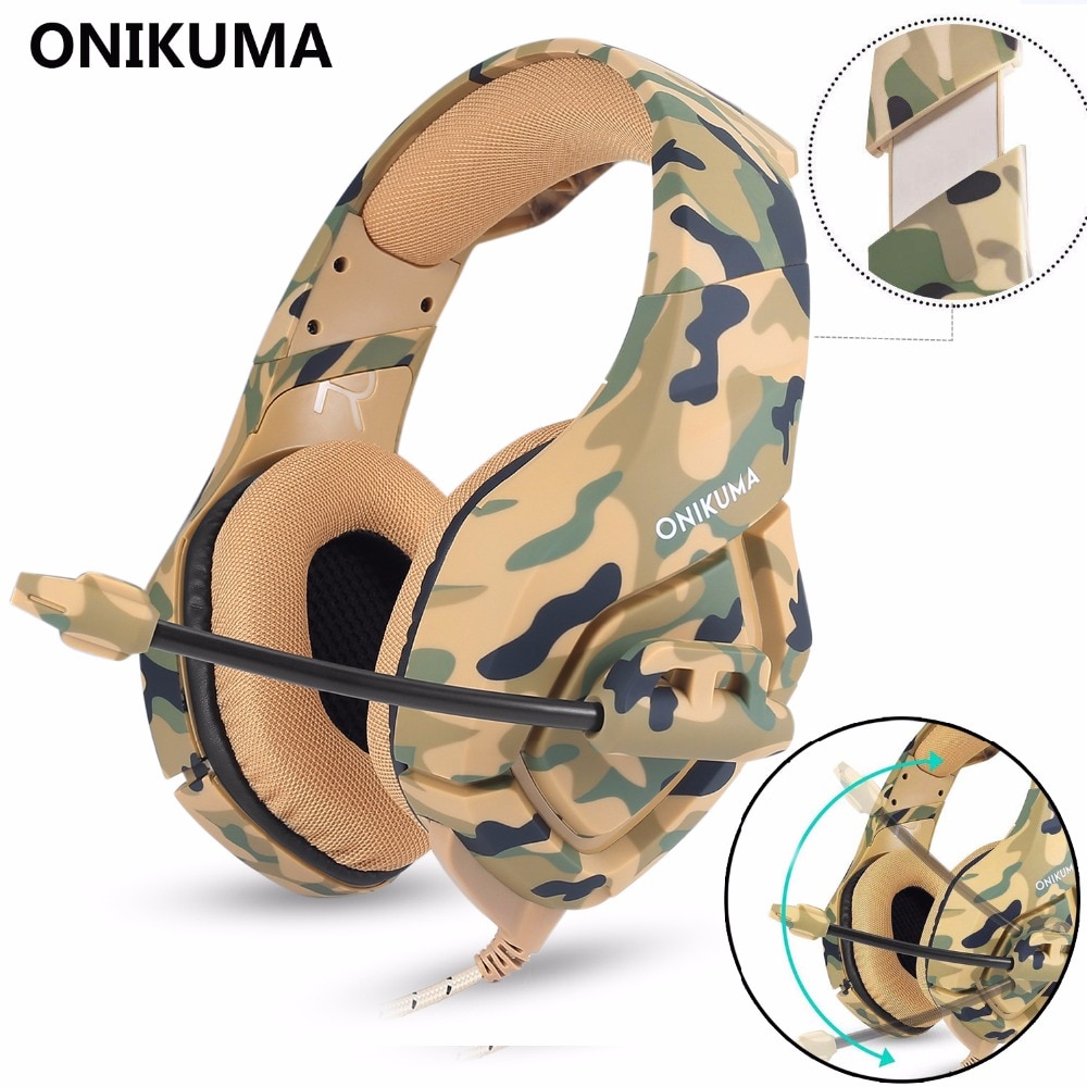 ONIKUMA Gaming Headset Gaming headphone Wired Earphone Casque Gamer Stereo Bass with Microphone Headphones For PS4 Laptop PC