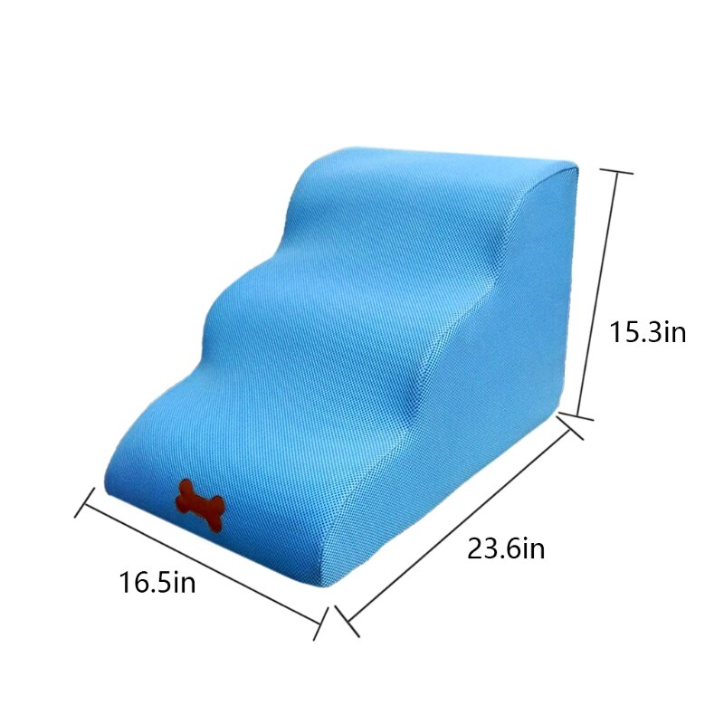 Lightweight Pet Stairs for Dogs & Cats Steps for High Beds and Couches Machine Washable E7CC
