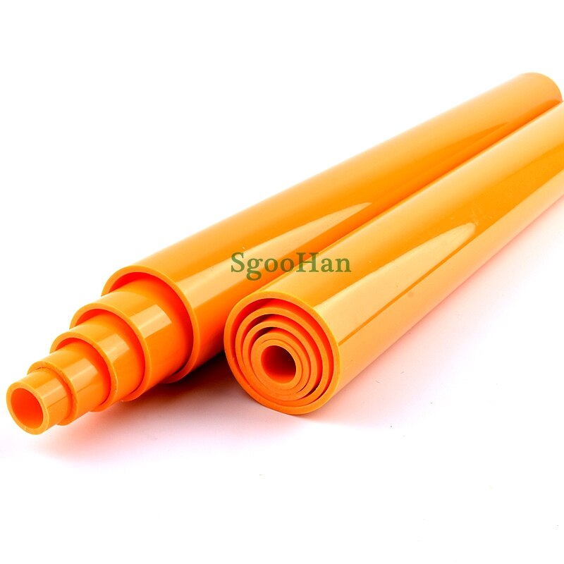 2 stücke Orange OD 20 ~ 50mm PVC Rohr Aquarium Aquarium Rohr Garten Bewässerung Bewässerung Hydrokultur Pflanzen Rahmen rohr 49 ~ 50cm Lange