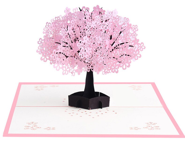 3D Pop Up carte de voeux romantique creuse mariage jour de voeux à la main meilleur souhait Kirigami papier artisanat carte: 2