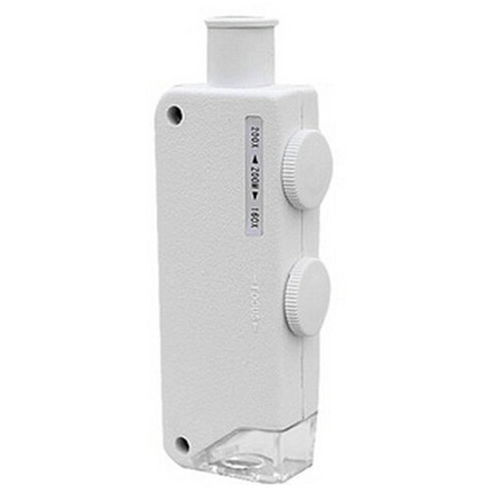 160-200X Adjustment Handhed Portable LED Microscope LED Lighted Pocket Microscope Magnifier--M25