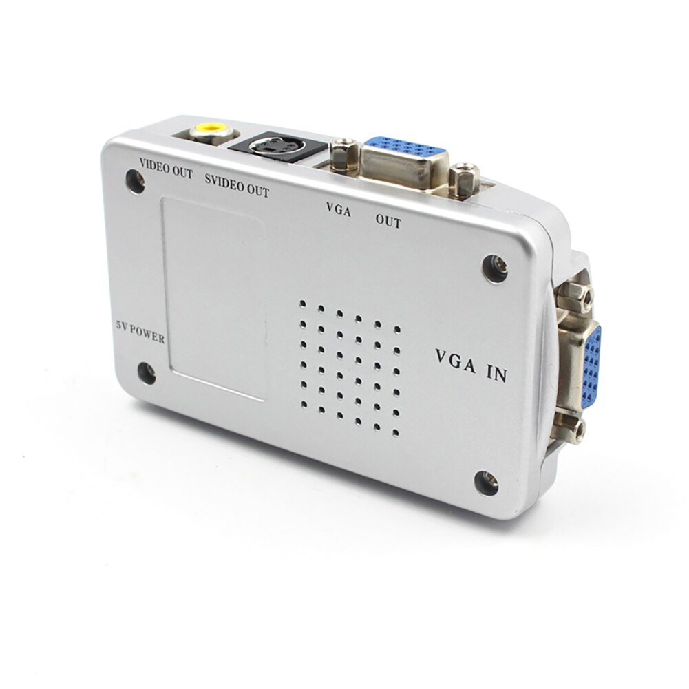 VGA a interruptor RCA caja de PC a TV AV compuesto adaptador/convertidor de vídeo interruptor caja compuesto para computadora portátil PC