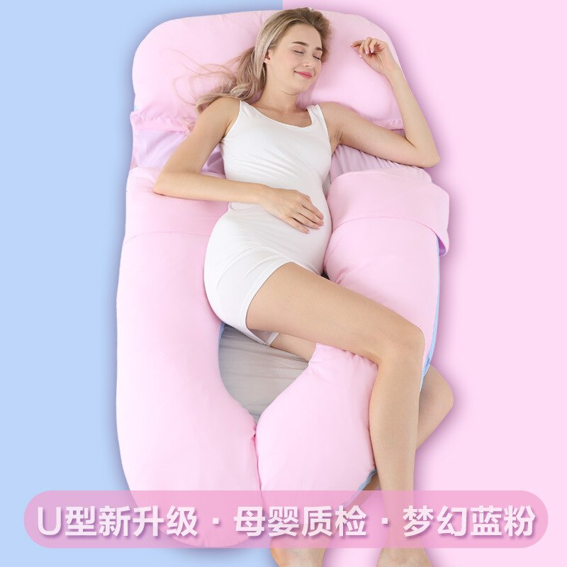 U-formet graviditet kvinder støtte mavepude barsel kropspude sidesove sengetøj almohada embarazo: Lanfen