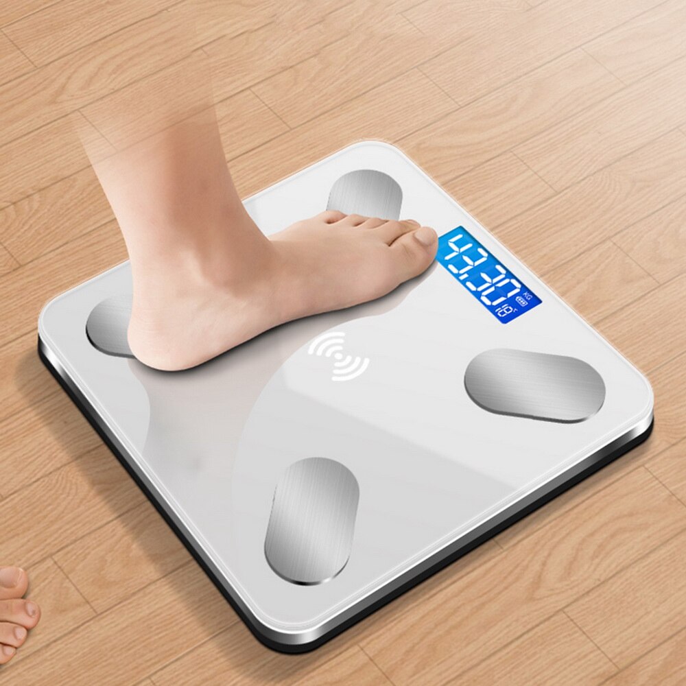 Báscula Digital inteligente de peso y grasa para baño Índice de Masa Corporal compatible con aplicación Bluetooth móvil