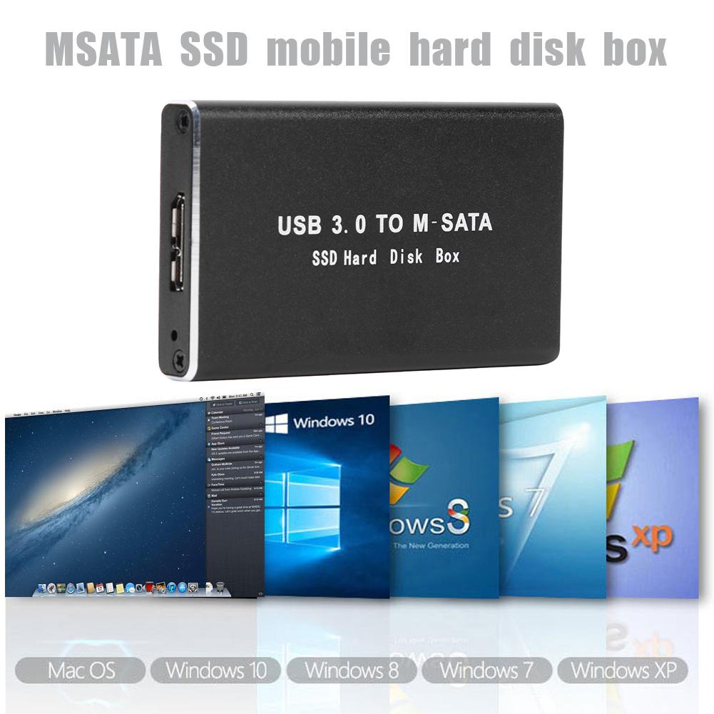 Vktech ssd sak harddisk kabinett usb 3.0 til msata adapter ekstern harddiskboks hdd kabinett msata mobil ssd disk tilfelle