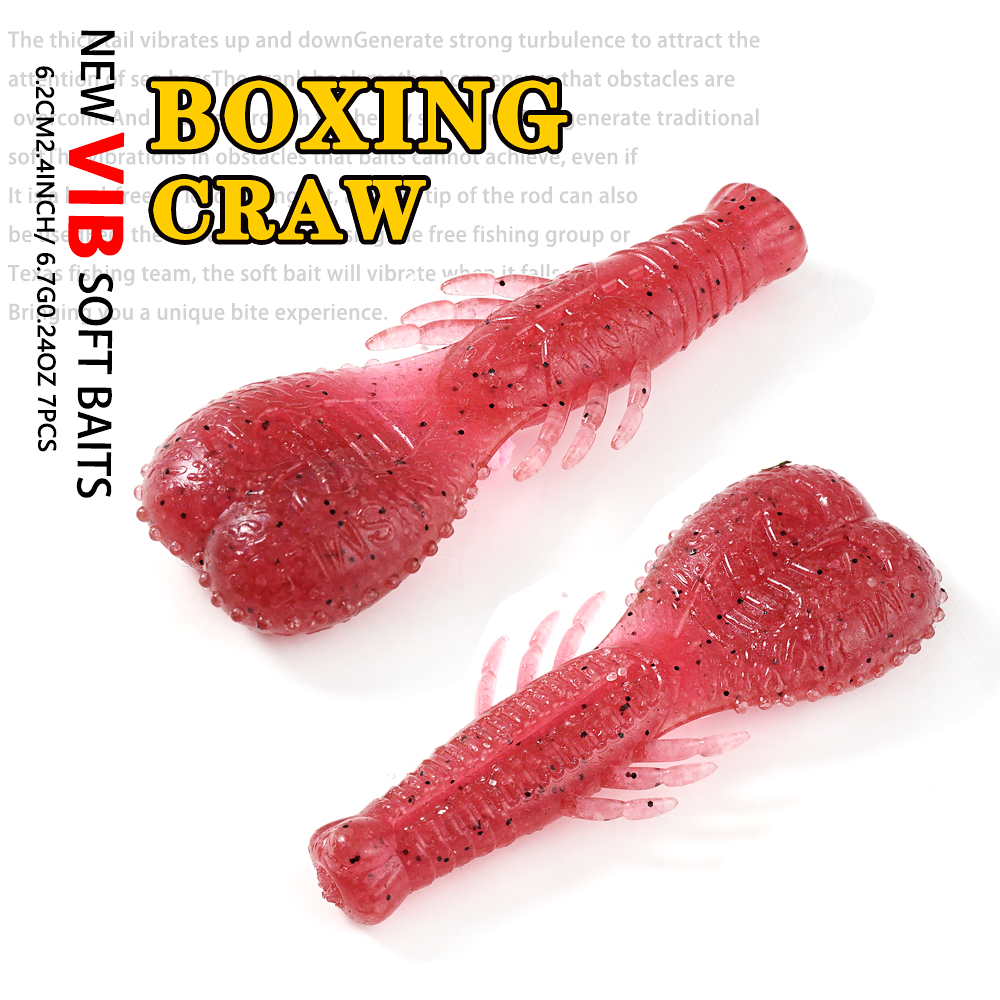 SUNMILE-cebo de palo de 6,2 cm y 6,6g, señuelos de plástico blando pesados, cebo Artificial de silicona para pesca de lubina: Melocotón
