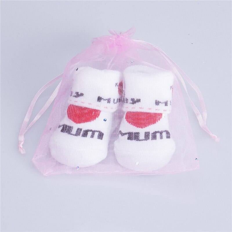 Lovely Baby Menina Menino Meias de Algodão Venda Quente Slip-resistente Meias Chão amo O Pai da Mamã do Amor Imprimir Sock Crianças Sock Para Meninos Das Meninas 0-6 M: Mum
