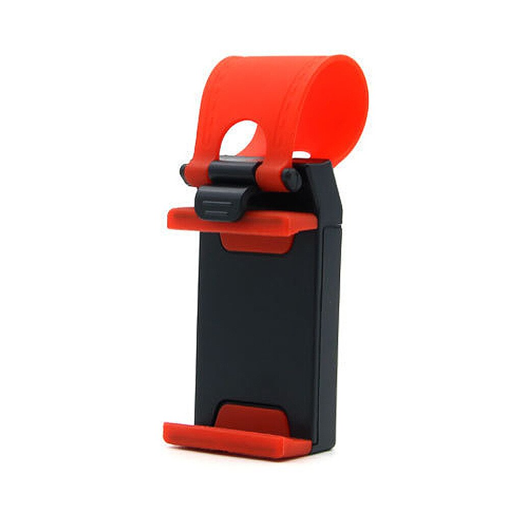 Car Steering Wheel Phone Clip Mount Holder Universal Bike Auto Camera GPS Stand Bracket for iPhone Samsung: red