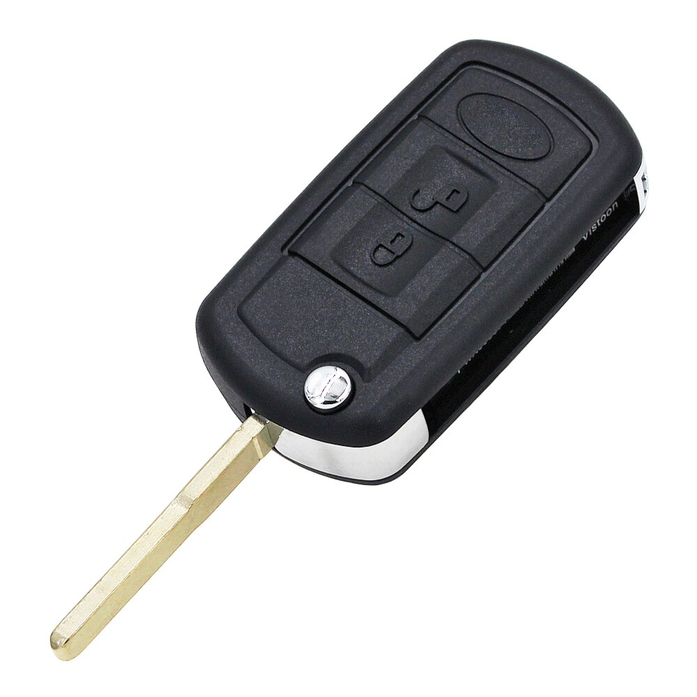Funda de control remoto plegable de 3 botones carcasa para Land Rover Range Rover Sport LR3 Discovery 3 HU101 o HU92 hoja sin cortar