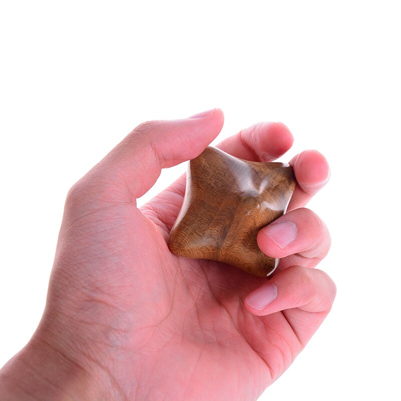 1Pc Hexagonal Massage Ball Fragrant Wood Acupressure Active Scraping Clear The Lymphatic Drainage Massager