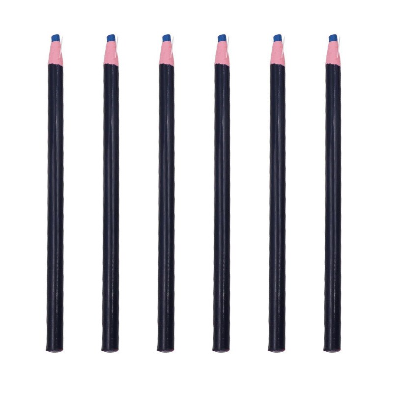 6Pcs Potlood Naaien Krijt Tijdelijke Stof Marker Pen Kleermaker Krijt Voor Glas Kledingstuk Meubels Leer Stof Craft Diy: 6pcs blue