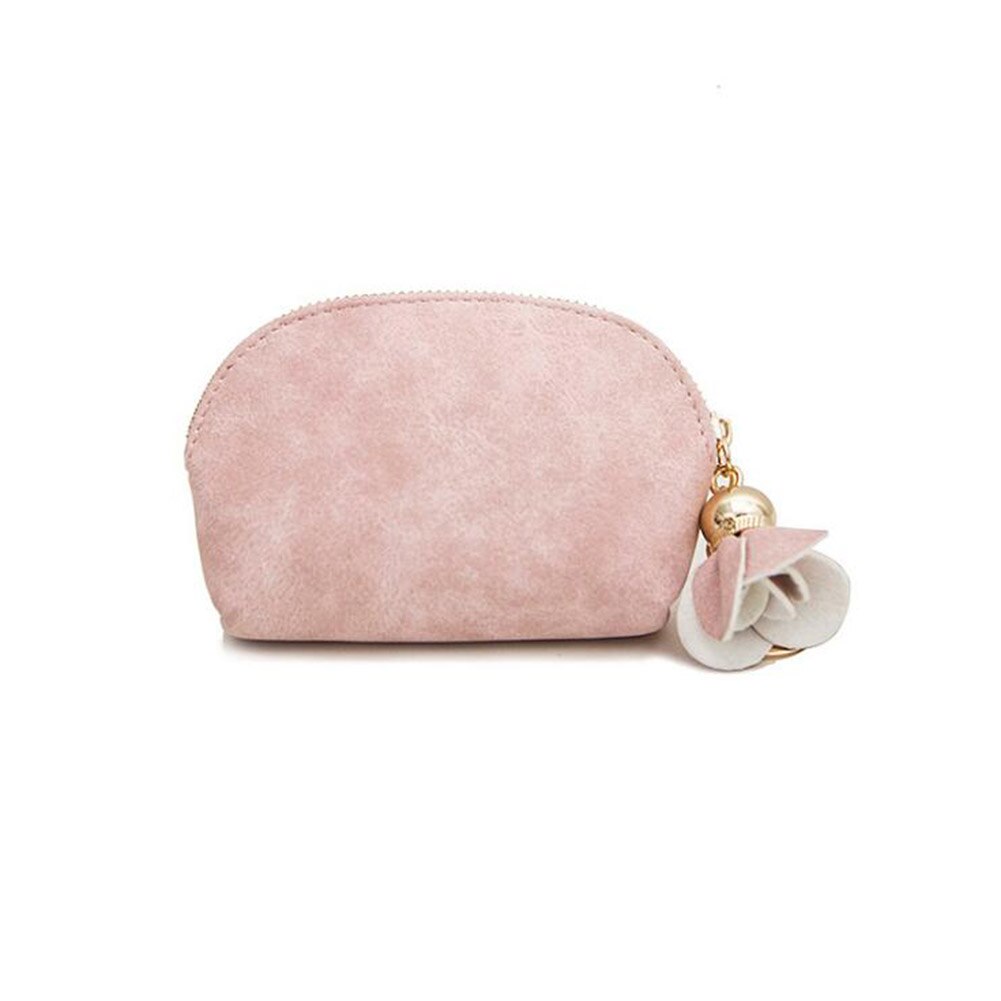 Femmes filles en cuir portefeuille porte-carte porte-monnaie embrayage sacs à main petit: Rose