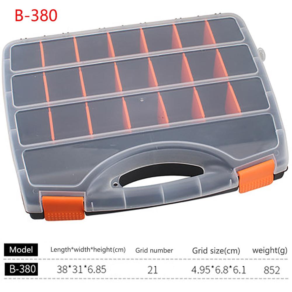 1Pcs Parafuso Caixa de Organizador De Armazenamento De Plástico caixa de Ferramentas Portátil Compartimento Removível Caso Caixa de Armazenamento de Peças De Ferramenta Assorted: B-380