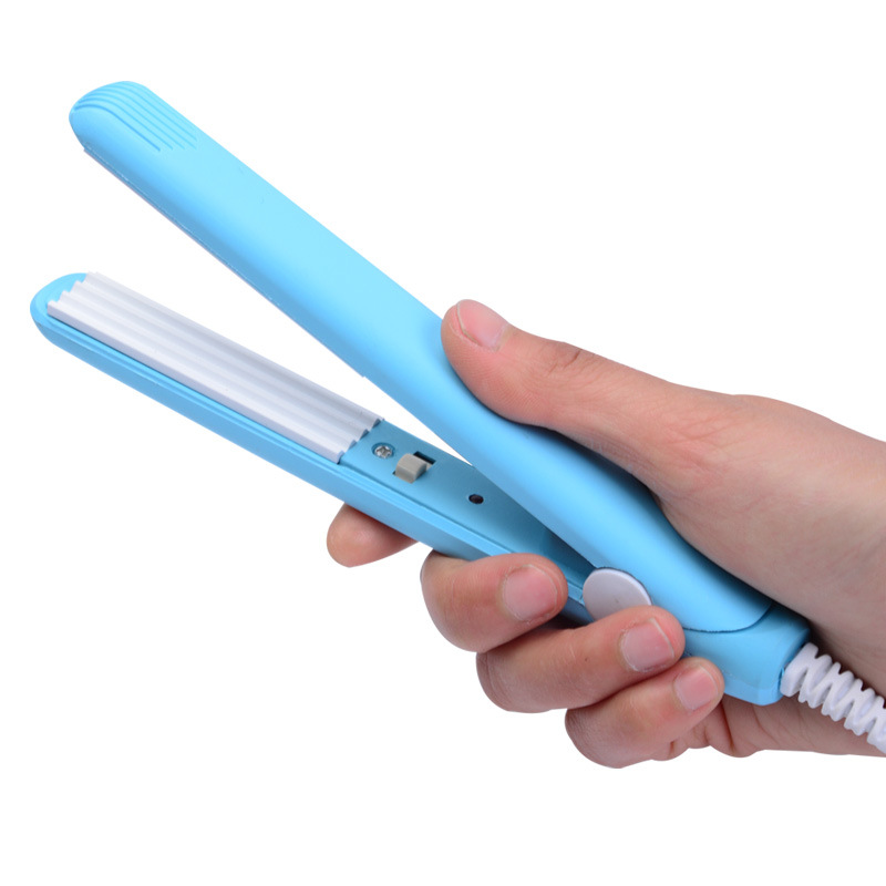 Mini rolo de cachos para cabelo, prancha de cabelo reta portátil para ondulação capilar, rolo, ferramenta elétrica, quente