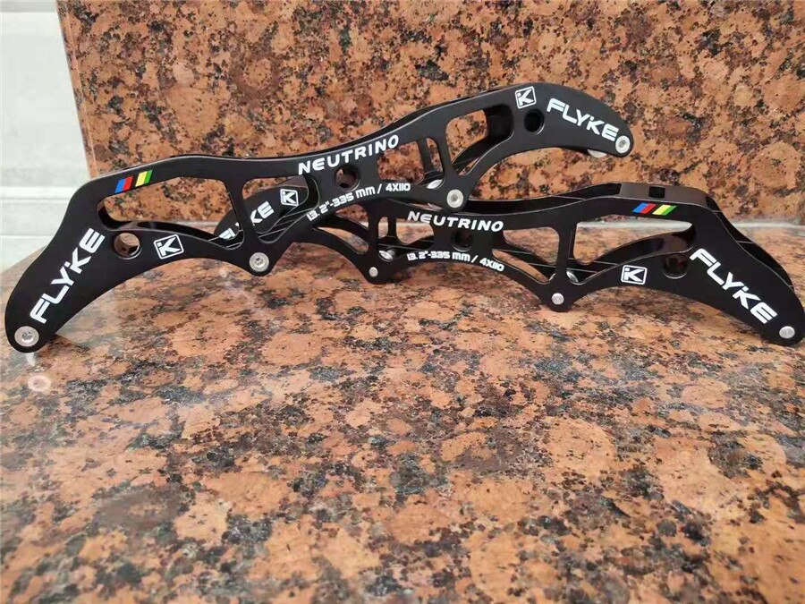 FLYKE NEUTRINO Speed-marcos de Patines en línea, ruedas de 3x100/110/125mm, 4x90/100/110mm, Patines profesionales de aluminio para patinaje