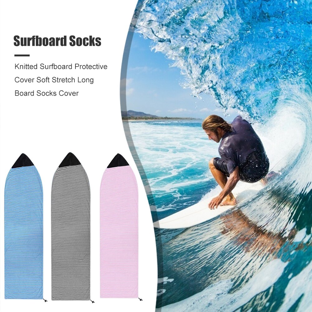 Malha de flanela surfboard capa protetora macio estiramento esportes aquáticos snowboard longo board meias capa surf acessórios