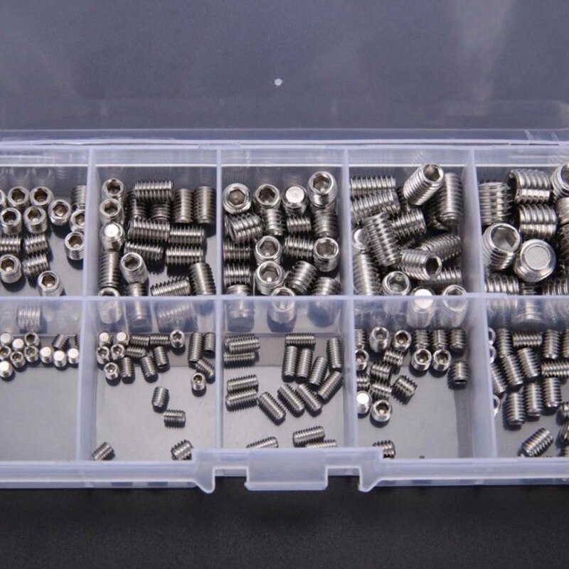 200pcs Stainless Steel Grub Screws Hex Socket Scre... – Vicedeal