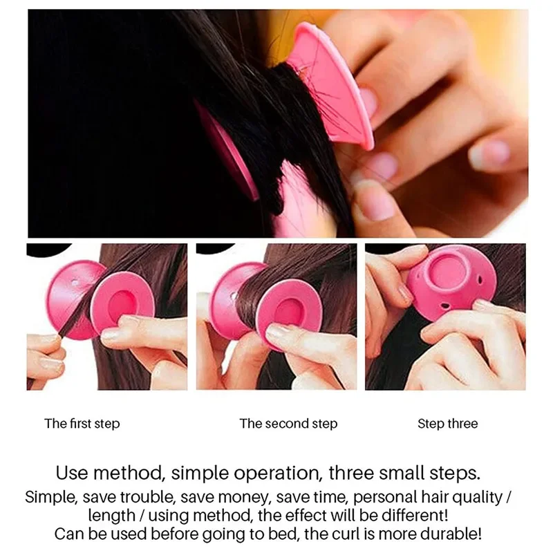 10/20 piezas rizador de pelo sin calor de silicona de goma suave, rulos mágicos para el cabello, Clips portátiles sin calor, herramientas de peinado para el cabello rizado DIY