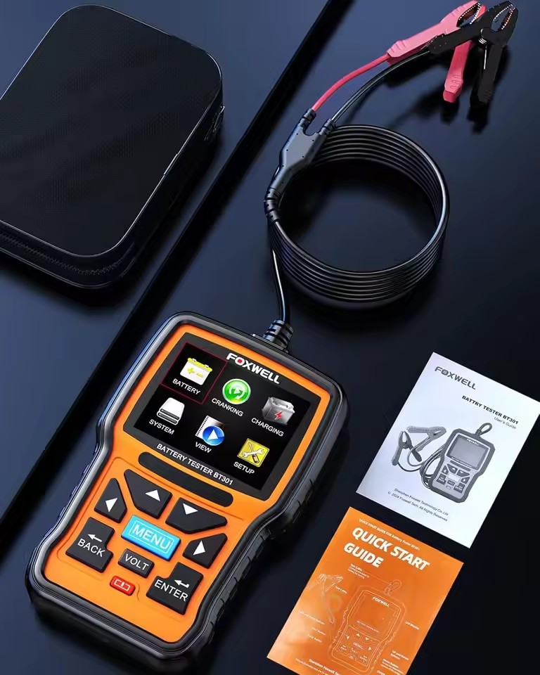 Foxwell BT301 probador de batería de coche herramienta analizadora de circuito de carga de arranque de batería probador de alternador de sistema de batería de 6/12V: Default Title