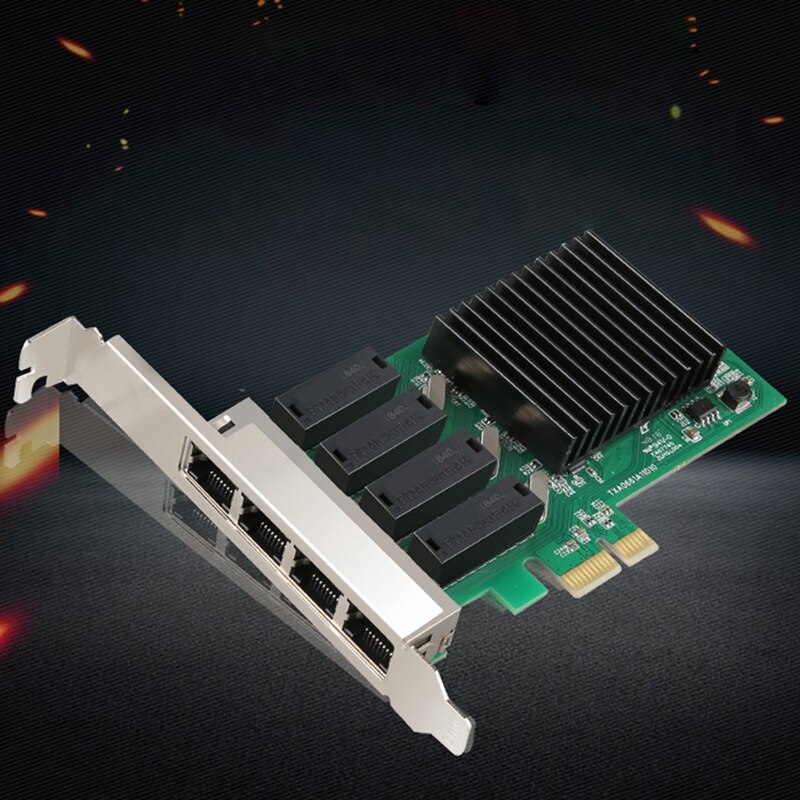 Carte réseau Gigabit 4 ports 4 ports RJ45 adaptateur réseau PCI-E PCI Express avec Realtek 8111H TXA066