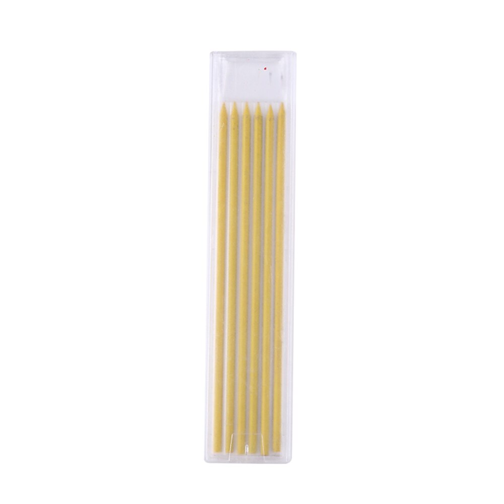 Solid Carpenter Pencil Set Woodworking Tools Mechanical Pencil 3 Colors Refill Construction Job Tools Carpentry Marking Scriber: Yellow Refill