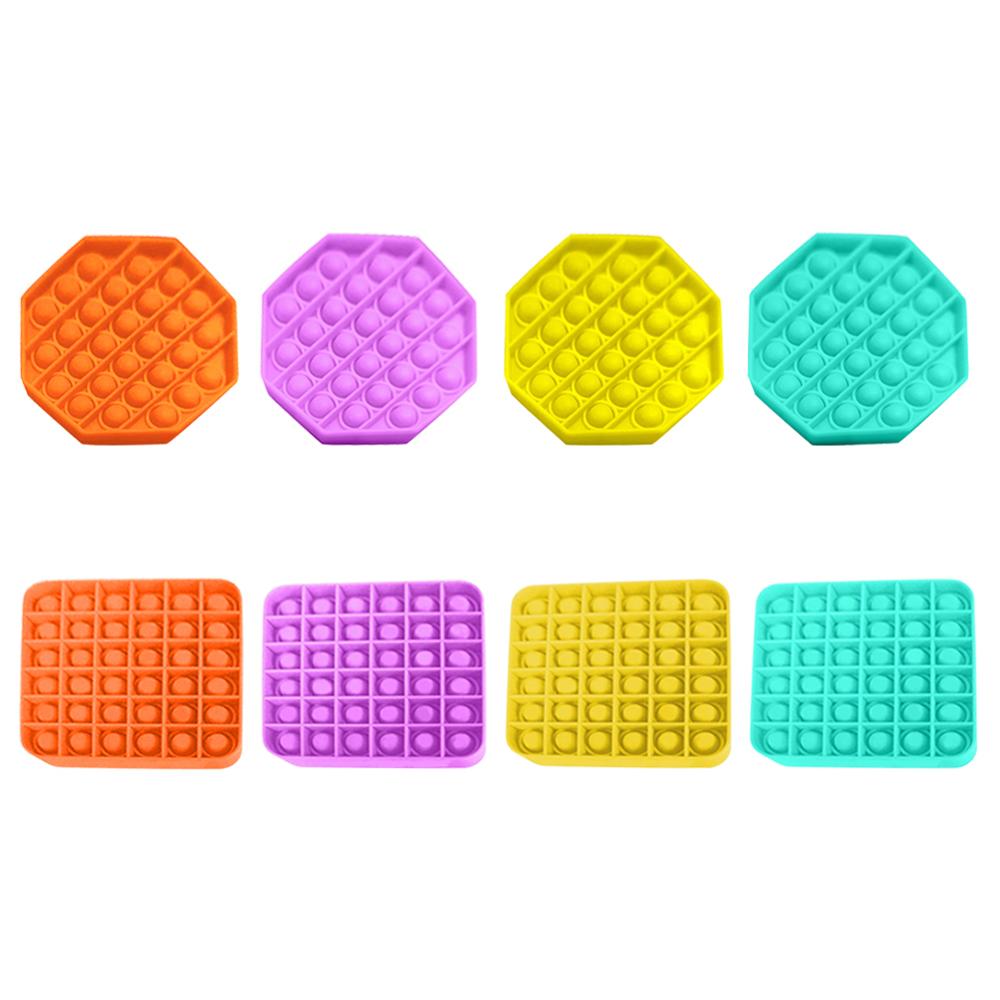 Silicone Stress Reliever Toys Adults Kids Pus Bubble Sensory Fidget Squeeze Educational Puzzle Toys