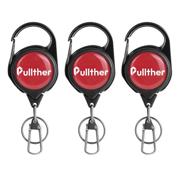 Pullther Fishing Retractable Key Chain with Gear Combo Cord Easy Release Badge Holder Fly Fishing Zinger Retractor Accessories: Yellow