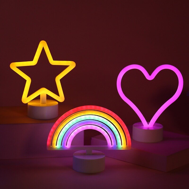 LED néons lampe de Table lettre signe Art décoratif pour fête de mariage Bar boutique chambre ouvert rêve décor à la maison