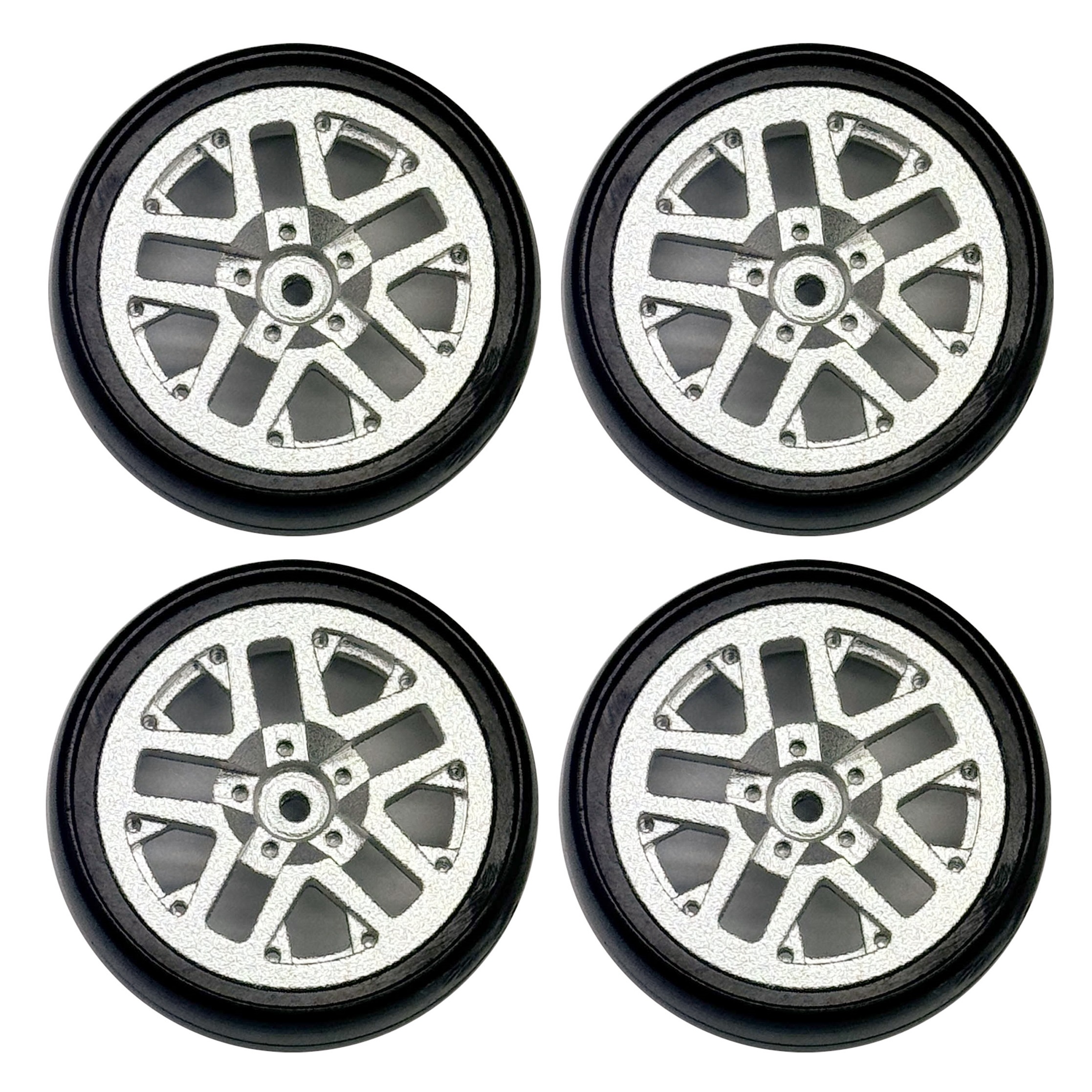 1:18 LDRC AE86 A86 LD1801 LD1802 LD1803 LD1804 A01 A02 Metal 32mm RC Hard Drift Tire Wheel Hard Tyre 1/18 RC Car Upgrade Parts: black