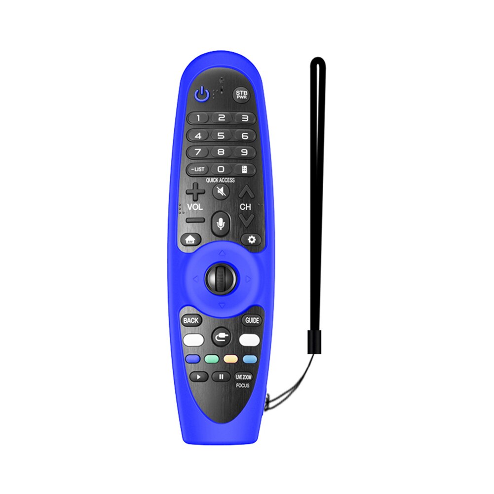 Silicone TV Remote Control Protector Cover for LG AN-MR600 AN-MR650 AN-MR18BA AN-MR19BA AN-MR20GA Protective Case with Lanyard: Blue