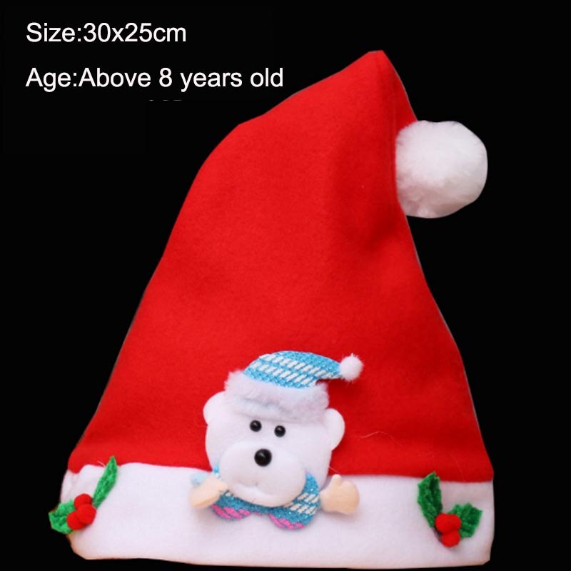 Söt tomte snögubbe renar barn jul hatt jul för barn härliga barn julglasögon till fest