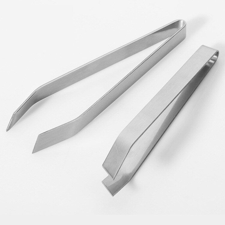 Stainless Steel Fishbone Tongs Metal Fish Hair Remover Kitchen Stubbs Plucking Fur Bones Clip Tong Animal Pliers BBQ #15