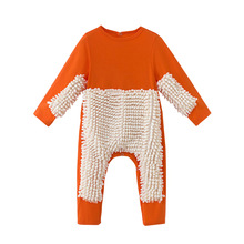 Baby Jumpsuit Romper Kruipen Kleding Creatieve Mop Romper Outfit Vloeren Schoonmaken Lange mouwen Jumpsuit Bezem Kleding voor 0- 2 Baby