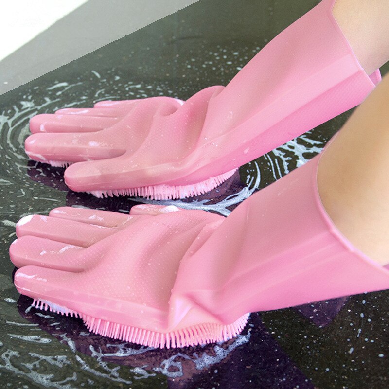 Guantes de silicona para proteger las manos, herramientas de limpieza de suciedad, lavavajillas mágico, accesorios de cocina, utensilios para lavar frutas y verduras