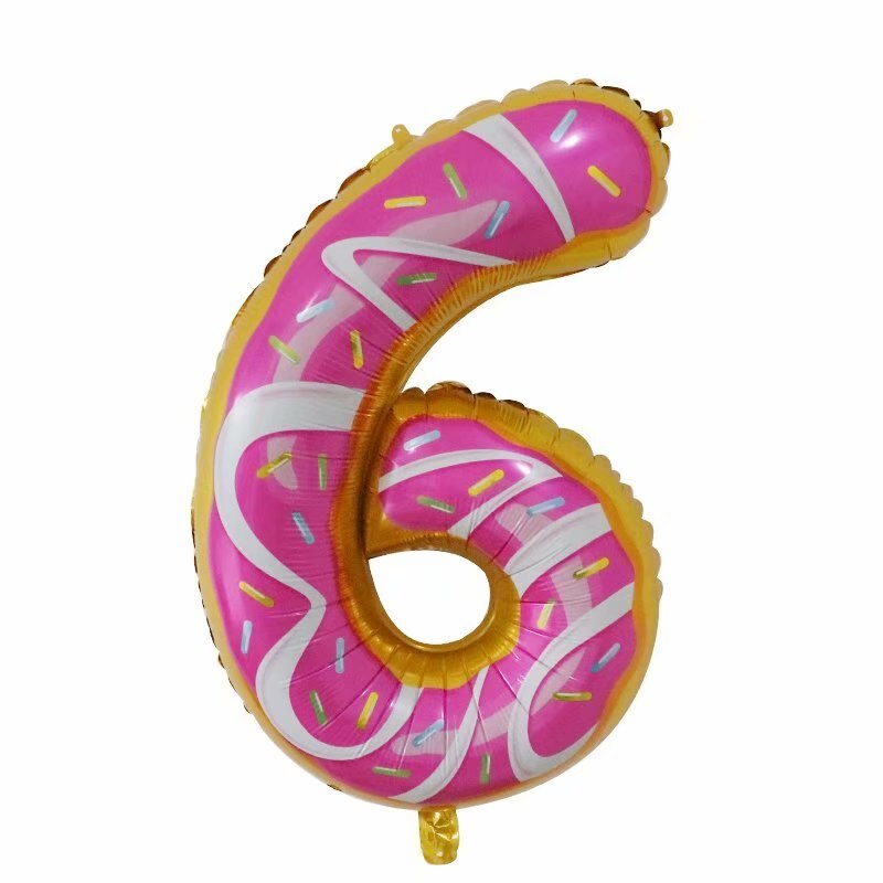 1 Uds. De Globos de aluminio con forma de número de 0 a 9 para donuts de 30 pulgadas, globo de decoración para Baby Shower, suministros de decoración para de cumpleaños, Globos de aire: Marble